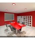 Plafón de Techo de LEDs Circular de Superficie Ø215mm 18W 1450Lm 30.000H Color Rojo