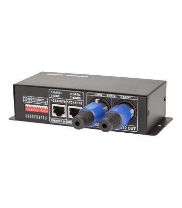 Controlador DMX512 RGB 12/24VDC 3 Canales 8A Hasta 288/576W