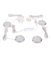 Juego de 4 Luces Circulares LED para Armarios con Transformador