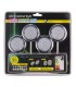 Juego de 4 Luces Circulares LED para Armarios con Transformador