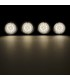 Juego de 4 Luces Circulares LED para Armarios con Transformador