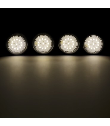 Juego de 4 Luces Circulares LED para Armarios con Transformador