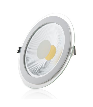 Downlight de LEDs Circular COB con Cristal Ø197mm 15W 1200Lm 30.000H