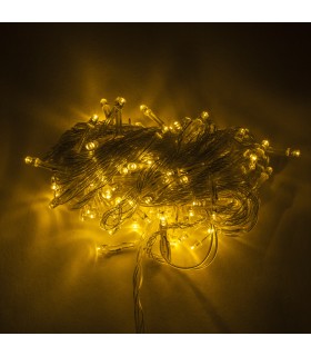 Guirnalda de 100 LEDs IP44 220V 10 Metros Blanco Cálido