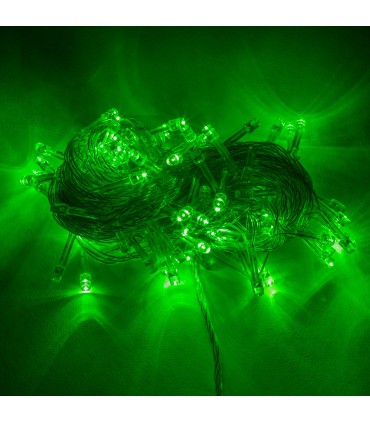 Guirnalda de 100 LEDs IP44 220V 10 Metros Verde