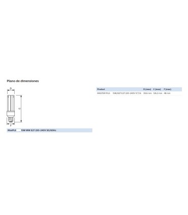 PLE-T 15W 827 E-27