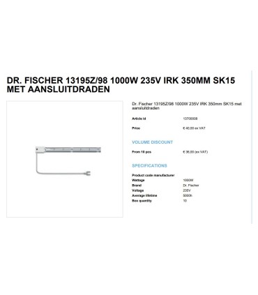 RK 13195-Z/98 1000W-235V X REFLECTOR SK15  D.F.