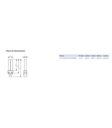 PL-S 11W 10 -2 PATILLAS G23   95201180   Actinic