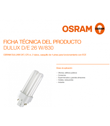 DULUX D/E 26W-830 G24Q-3 ( 10 unidades)