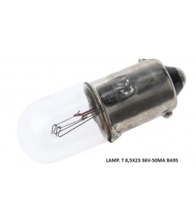 LAMP. T 8,5X23 36V-50MA BA9S (Caja de 10 unidades)