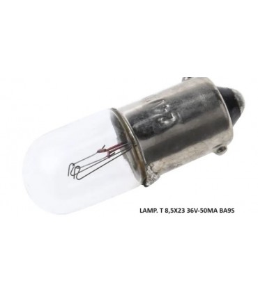LAMP. T 8,5X23 36V-50MA BA9S (Caja de 10 unidades)