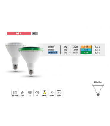 PAR 38 LED 13W 6000º E-27