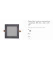 Downlight Empotrar cuadrado 18W color Aluminio