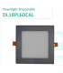 Downlight Empotrar cuadrado 18W color Aluminio