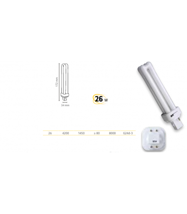 DULUX D/E 26W-840 G24Q-3 -Caja 10 unidades IMPORTACIÓN