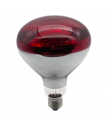 Lámpara infrarroja. E27, 250 W, Rojo, 12.5 cm