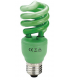 LAMP. ESPIRAL 13W VERDE  E27
