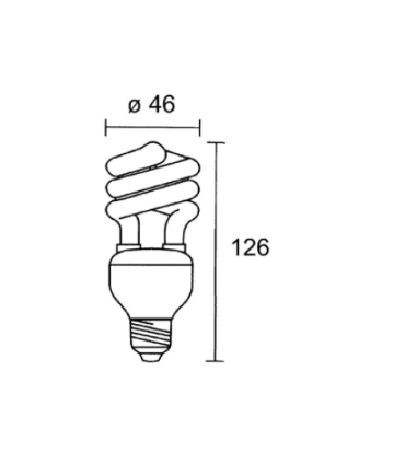 LAMP. ESPIRAL 13W ROJA  E27