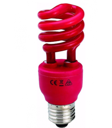 LAMP. ESPIRAL 13W ROJA  E27