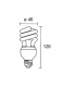 LAMP. ESPIRAL 13W AZUL  E27