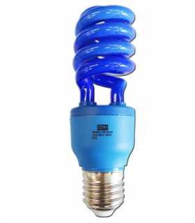LAMP. ESPIRAL 13W AZUL  E27