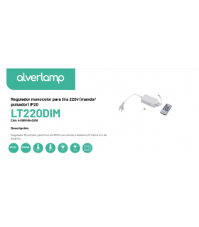 Regulador monocolor para tira 220v (mando/ pulsador) IP20