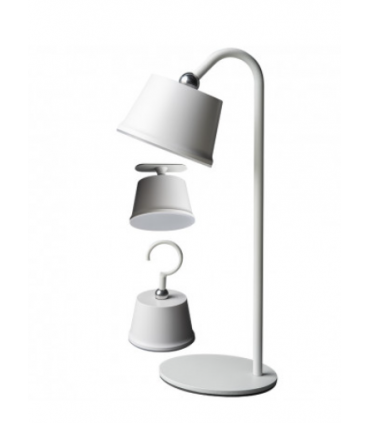 Lámpara de mesa magnética usb multifunción a batería blanca