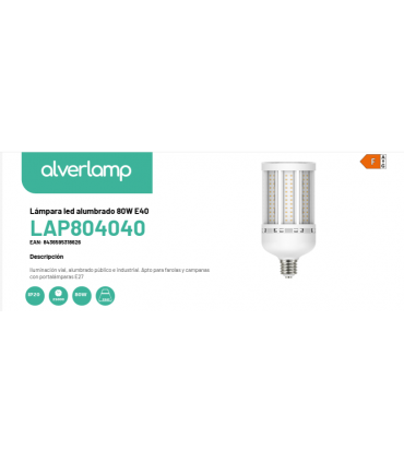 Lámpara led alumbrado 80w E-40 4000ºK