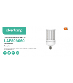 Lámpara led alumbrado 80w E-40 6000ºK