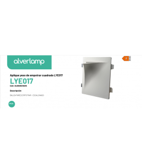 Aplique yeso de empotrar cuadrado LYE017