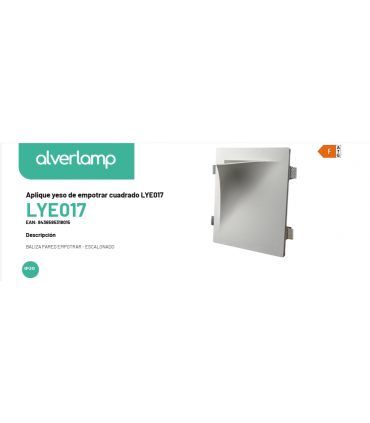 Aplique yeso de empotrar cuadrado LYE017