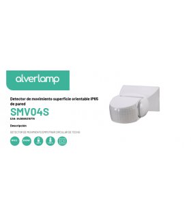Detector de movimiento superficie orientable IP65 de pared SMV04S