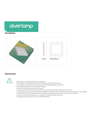 Downlight Slim 20W CCT Superficie Cuadrado  blanco