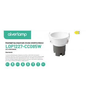 Downlight lop empotrado circular simétrico blanco LOP1227-CC085W