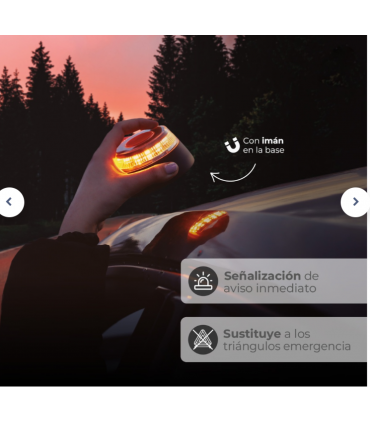 Baliza señalización de emergencia V16 con geolocalización
