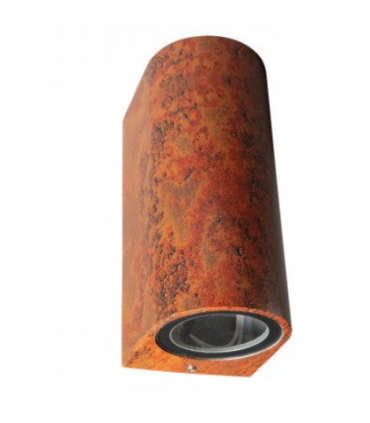 Aplique pared semicircular interior/exterior arriba/abajo gu10x2 ip54 68x82x150