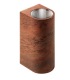 Aplique pared semicircular interior/exterior arriba/abajo gu10x2 ip54 68x82x150