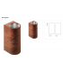 Aplique pared semicircular interior/exterior arriba/abajo gu10x2 ip54 68x82x150