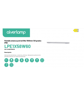 Pantalla estanca pcb led 58w 1500mm 120 grados IP65