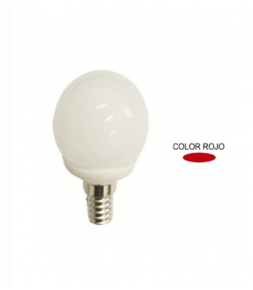 ESFERICA LED  ROJA 4w E-14