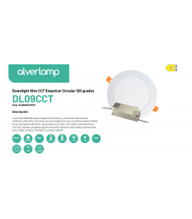 Downlight Slim CCT Empotrar Circular 120 grados DL09CCT