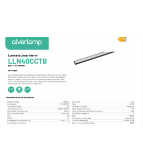 Luminária Linear Interior LLN40CCTB