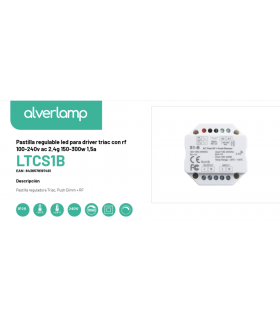 Pastilla regulable led para driver triac con rf 100-240v ac 2,4g 150-300w 1,5a