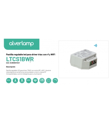 Pastilla regulable led para driver triac con rf y WIFI