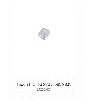 Tapón tira led 220v IP65 2835