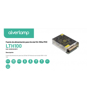Fuente de alimentación para tira led 12v 100w ip20