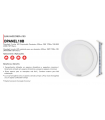 Downlight Circular LED Empotrable Doméstico Ø:225mm Cut:200mm18W 1700lm 100-240V 6500K 120° Blanco